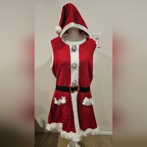 Santa Dress No Boundaries Red,  XXL EUC
